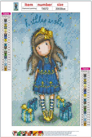 Full Diamond Painting kit - Gorjuss girl - Birthday Wishes