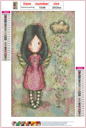 Full Diamond Painting kit - Gorjuss girl - Little Wings