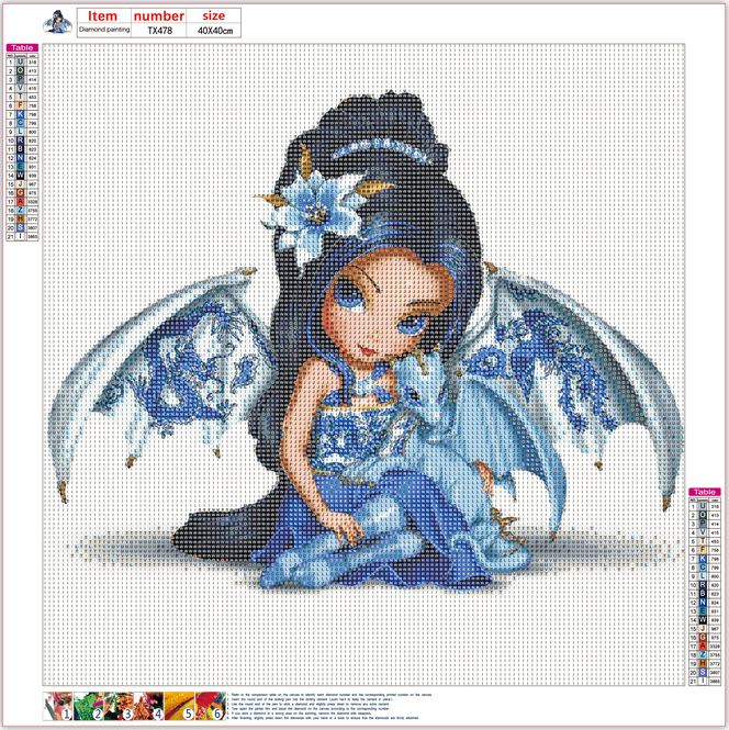 Full Diamond Painting kit - Dragon Elf