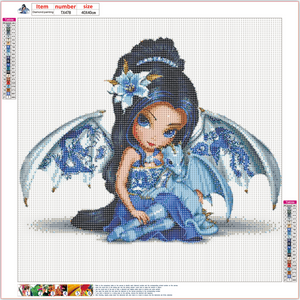 Full Diamond Painting kit - Dragon Elf