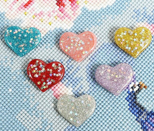 Diamond Drawing Heart-shaped Locator