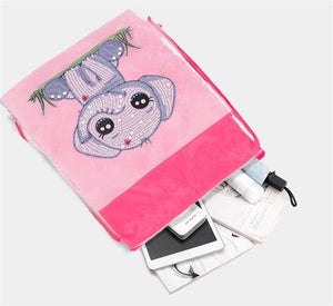 Diamond Painting Drawstring bag - Cartoon elephant