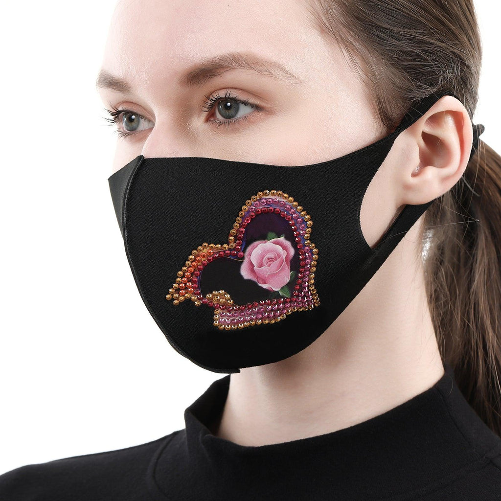 Diamond Painting Mask - Fire rose - Hibah-Diamond painting art studio