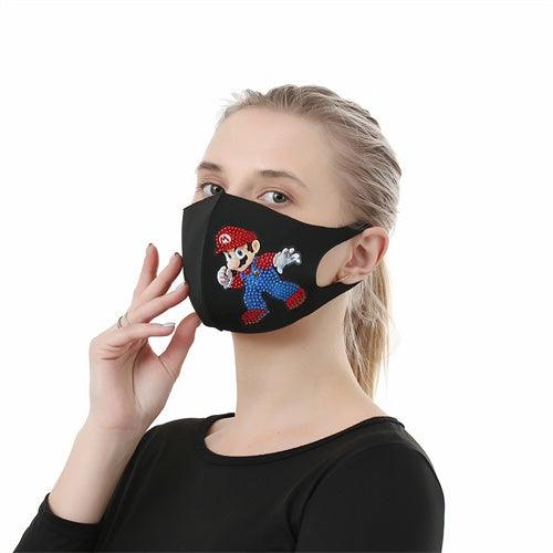 Diamond Painting Mask - Mario - Hibah-Diamond painting art studio