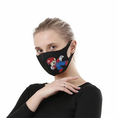 Diamond Painting Mask - Mario - Hibah-Diamond painting art studio