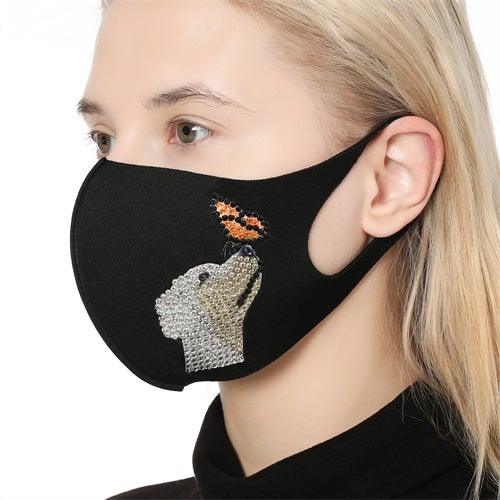 Diamond Painting Mask | Dog and butterfly - Hibah-Diamond painting art studio
