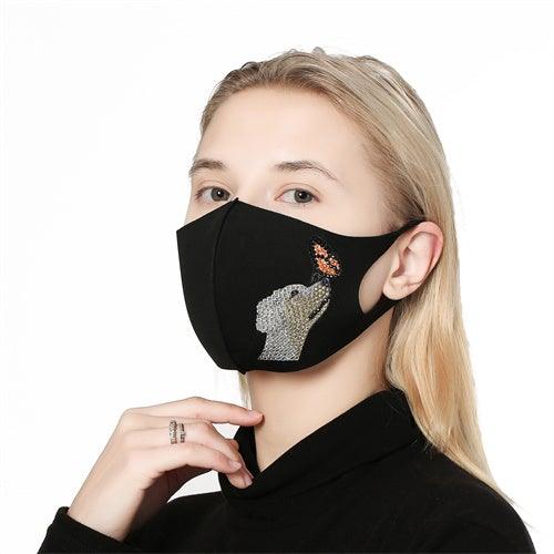Diamond Painting Mask | Dog and butterfly - Hibah-Diamond painting art studio