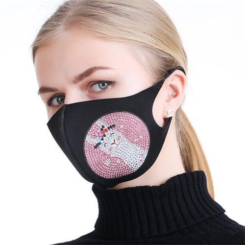 Diamond Painting Mask - Smiley alpaca - Hibah-Diamond painting art studio