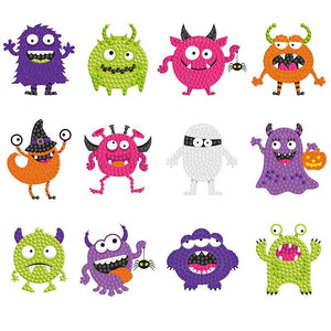 Diamond Painting Sticker Wall Sticker | Cartoon virus - Hibah-Diamond painting art studio