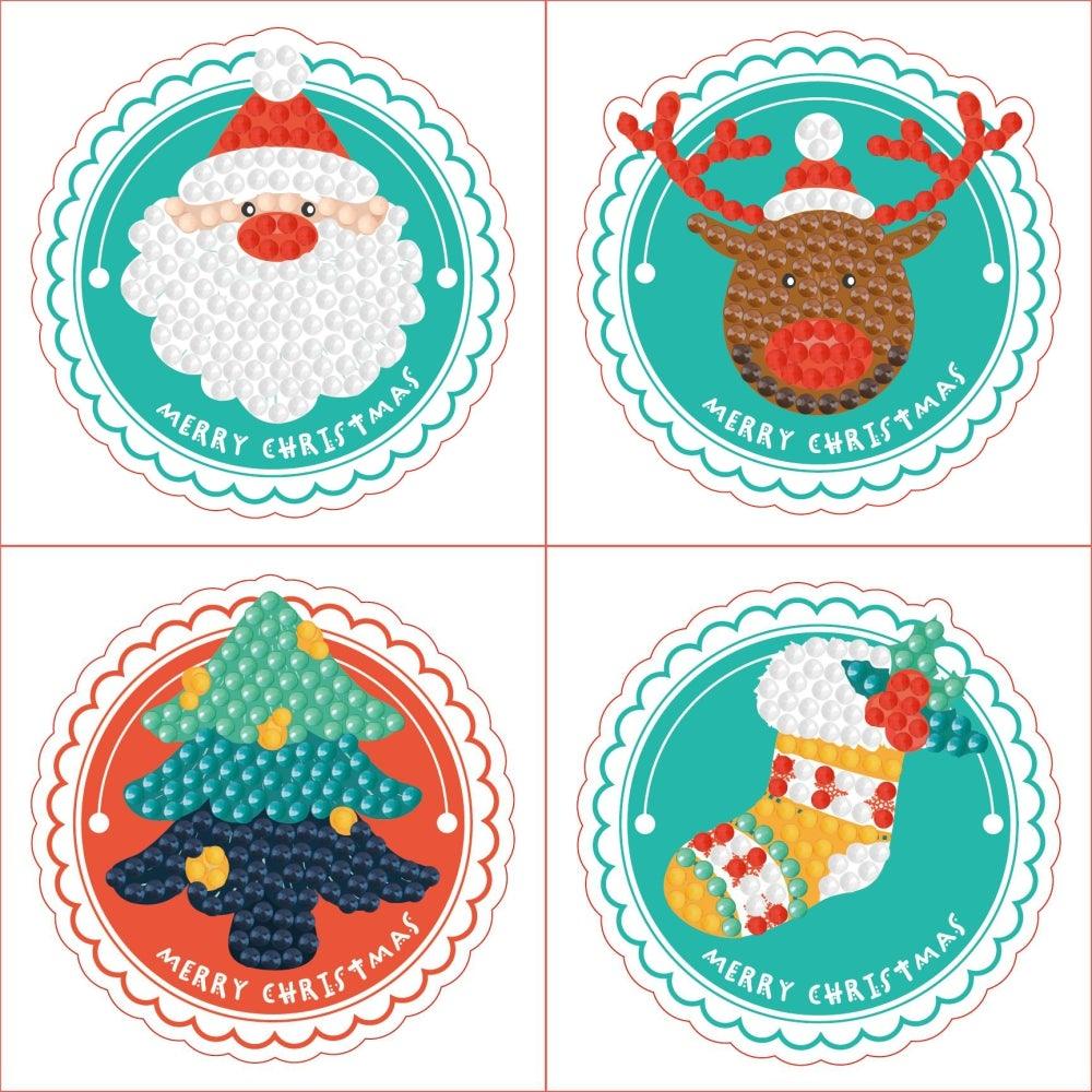 Diamond Painting Sticker Wall Sticker | Christmas (4pcs) - Hibah-Diamond painting art studio