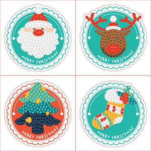 Diamond Painting Sticker Wall Sticker | Christmas (4pcs) - Hibah-Diamond painting art studio
