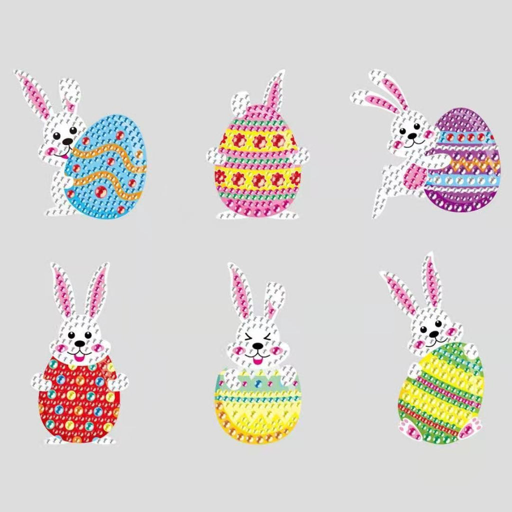Diamond Painting Sticker Wall Sticker | White rabbit - Hibah-Diamond painting art studio