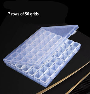 Diamond painting storage box 56 grid transparent drilling box