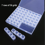 Diamond painting storage box 56 grid transparent drilling box