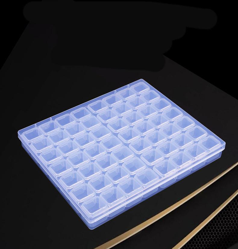 Diamond painting storage box 56 grid transparent drilling box