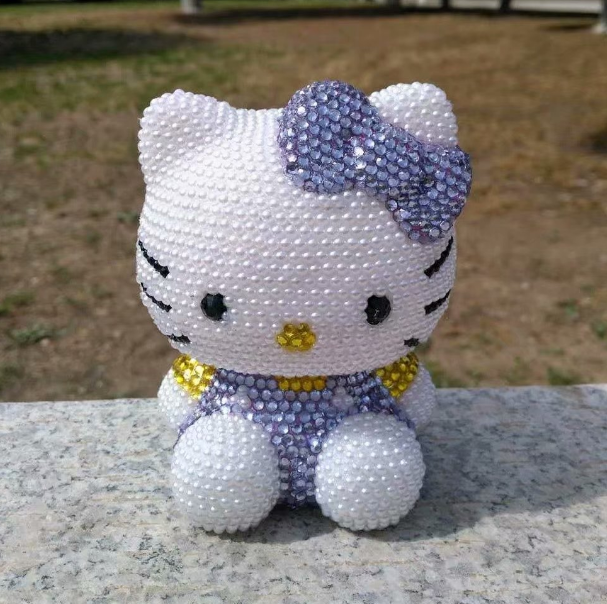DIY 11cm Hello Kitty (with glue tools) - Hibah-Diamond painting art studio