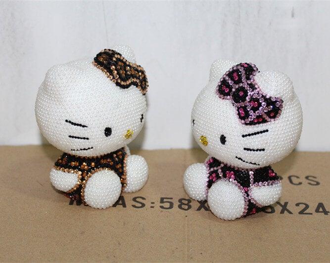DIY 11cm Leopard Hello Kitty (with glue tools) - Hibah-Diamond painting art studio