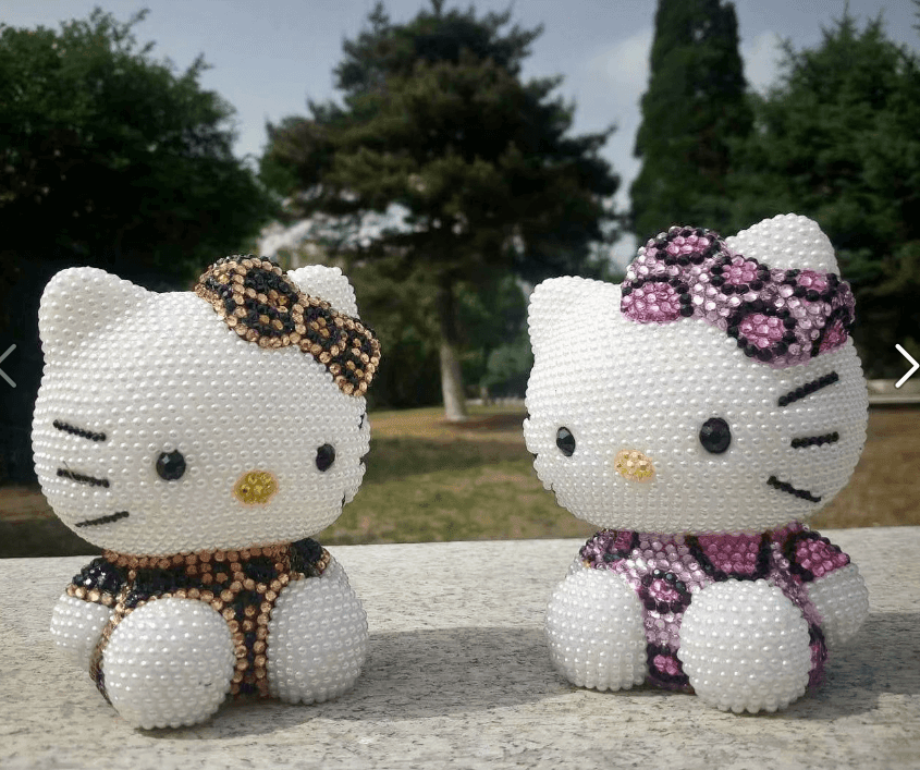 DIY 11cm Leopard Hello Kitty (with glue tools) - Hibah-Diamond painting art studio
