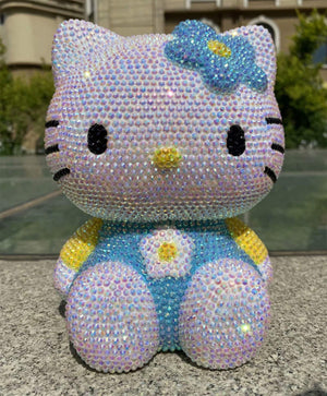 DIY 20cm Blue Hello Kitty (with glue tools) - Hibah-Diamond painting art studio