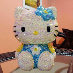 DIY 20cm Blue Hello Kitty (with glue tools) - Hibah-Diamond painting art studio