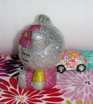 DIY 20cm Deep Pink Hello Kitty (with glue tools) - Hibah-Diamond painting art studio