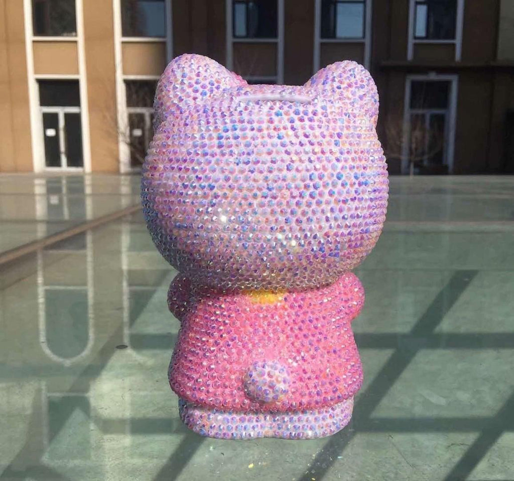 DIY 20cm Hello Kitty Holding love (with glue tools) - Hibah-Diamond painting art studio
