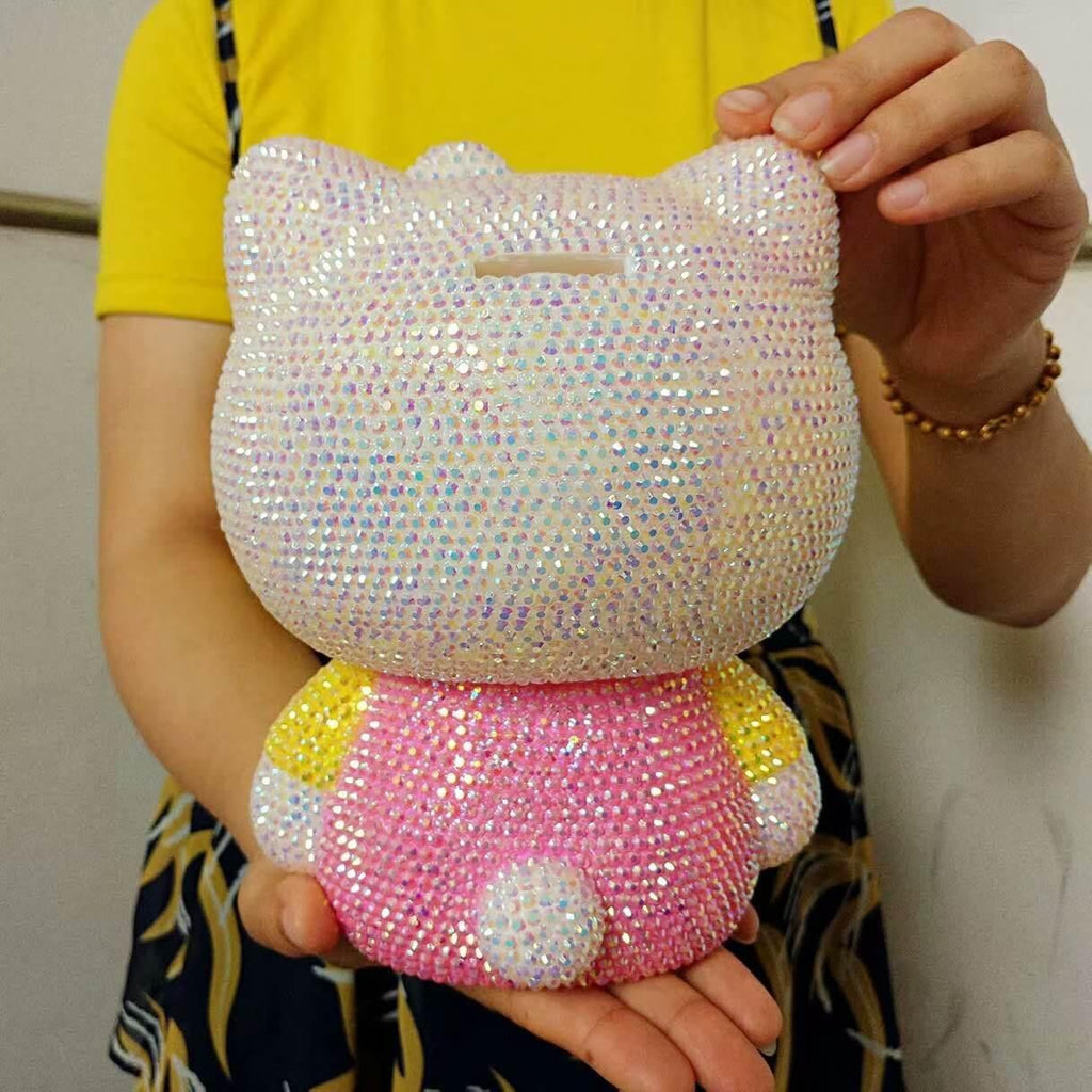 DIY 20cm Pink Hello Kitty (with glue tools) - Hibah-Diamond painting art studio