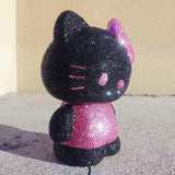 DIY 22cm Black clothes Hello Kitty (with glue tools) - Hibah-Diamond painting art studio