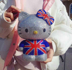 DIY 22cm British Hello Kitty (with glue tools) - Hibah-Diamond painting art studio