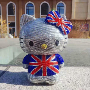 DIY 22cm British Hello Kitty (with glue tools) - Hibah-Diamond painting art studio