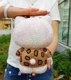DIY 22cm Champagne Leopard Pattern Hello Kitty (with glue tools) - Hibah-Diamond painting art studio