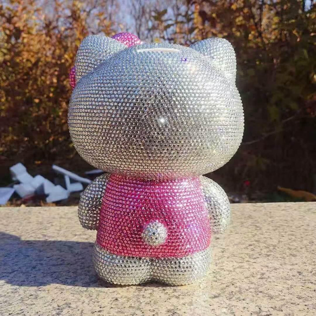 DIY 22cm Hello Kitty with glasses (with glue tools) - Hibah-Diamond painting art studio