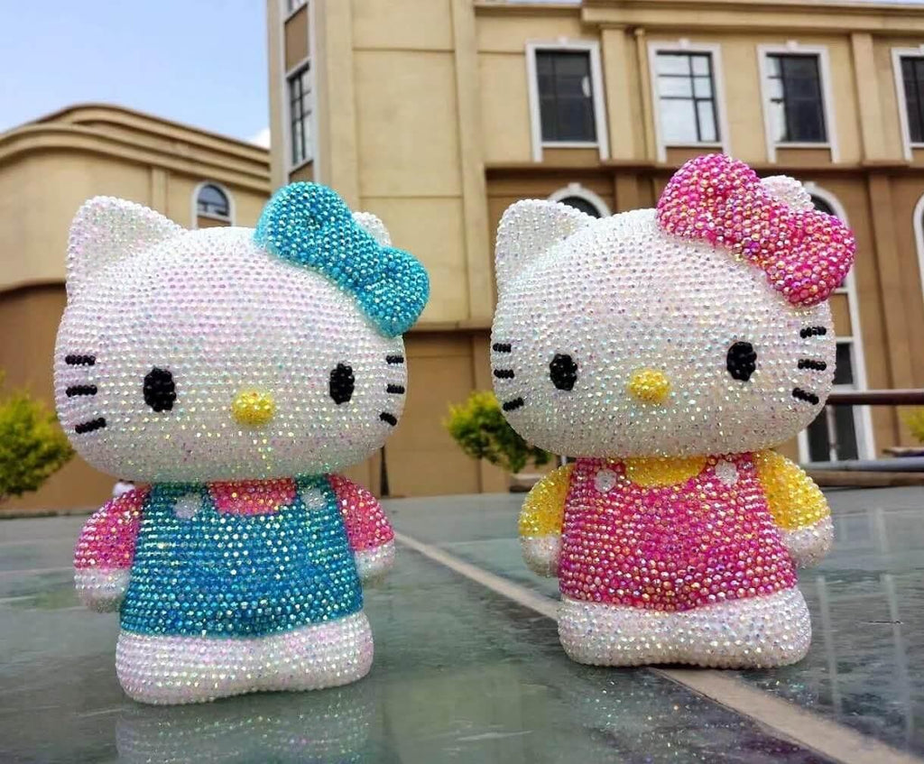 DIY 22cm Standing Hello Kitty (with glue tools) - Hibah-Diamond painting art studio
