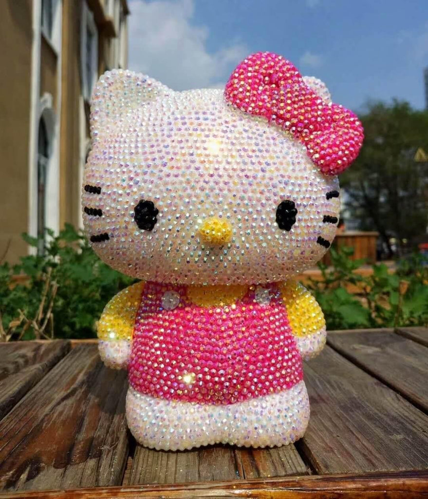 DIY 22cm Standing Hello Kitty (with glue tools) - Hibah-Diamond painting art studio