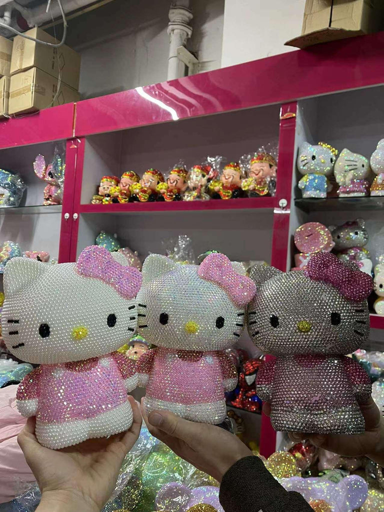 DIY 22cm Standing Hello Kitty (with glue tools) - Hibah-Diamond painting art studio