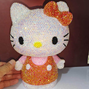 DIY 22cm Standing Hello Kitty (with glue tools) - Hibah-Diamond painting art studio