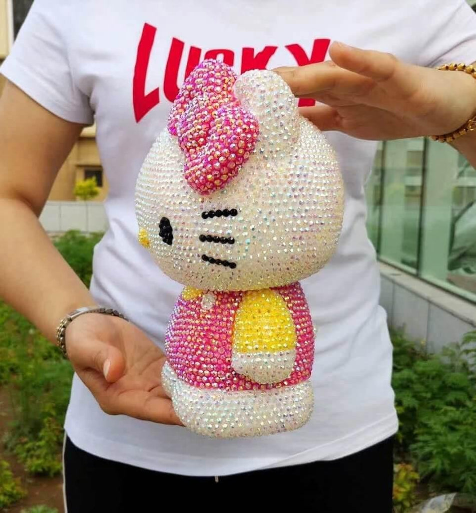 DIY 22cm Standing Hello Kitty (with glue tools) - Hibah-Diamond painting art studio