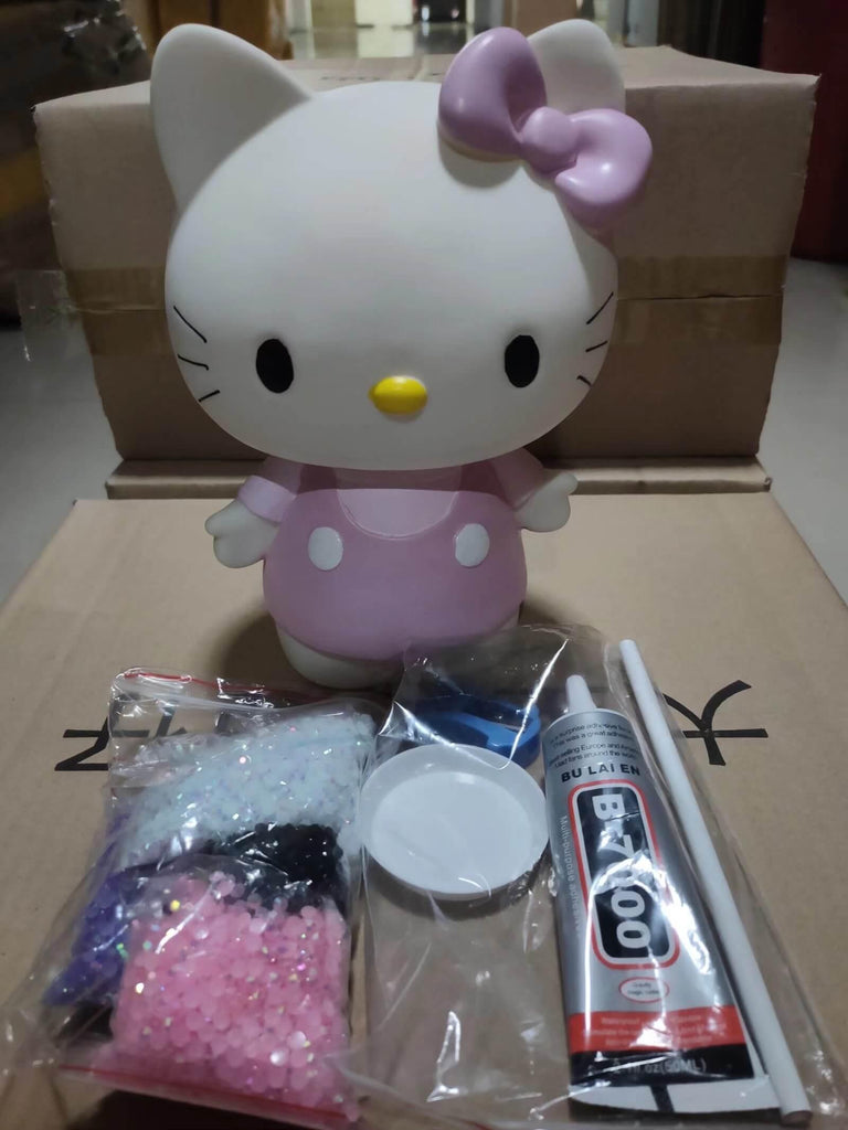 DIY 22cm Standing Hello Kitty (with glue tools) - Hibah-Diamond painting art studio