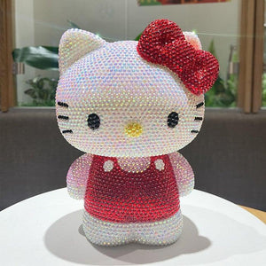 DIY 22cm Standing Red Hello Kitty (with glue tools) - Hibah-Diamond painting art studio