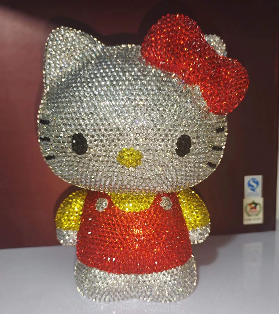 DIY 22cm Standing Red Hello Kitty (with glue tools) - Hibah-Diamond painting art studio