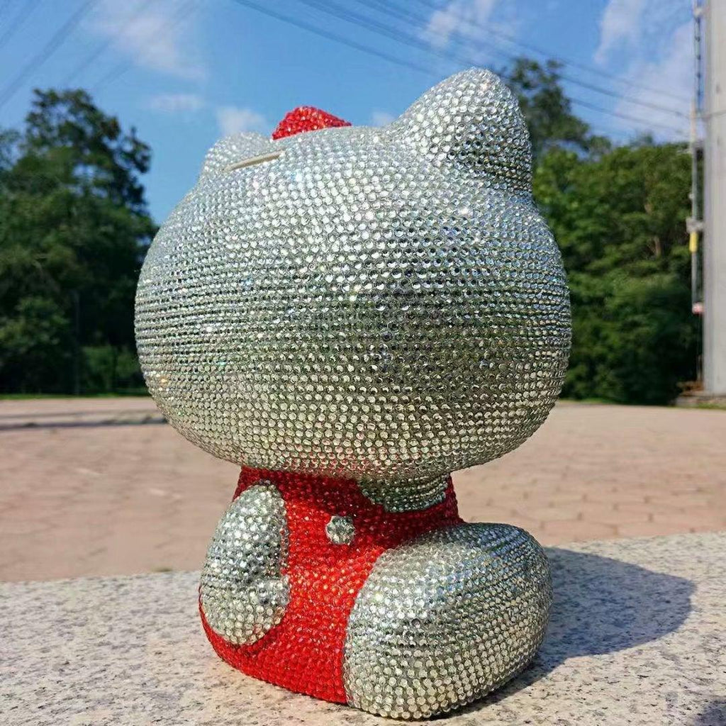 DIY 24cm Sit Sideways Hello Kitty (with glue tools) - Hibah-Diamond painting art studio