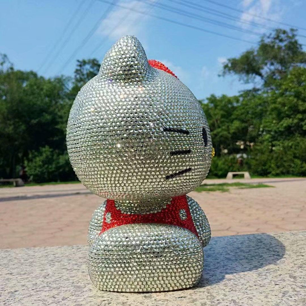 DIY 24cm Sit Sideways Hello Kitty (with glue tools) - Hibah-Diamond painting art studio
