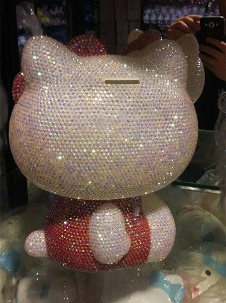 DIY 24cm Sit Sideways Hello Kitty (with glue tools) - Hibah-Diamond painting art studio