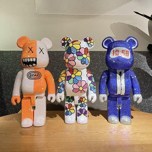 DIY Bearbrick Popobe bear (with glue tools) - Hibah-Diamond painting art studio