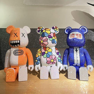 DIY Bearbrick Popobe bear (with glue tools) - Hibah-Diamond painting art studio