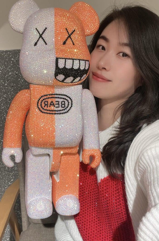 DIY Bearbrick Popobe bear (with glue tools) - Hibah-Diamond painting art studio