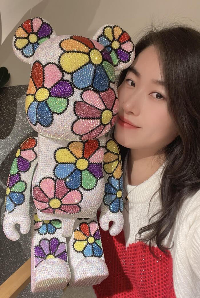DIY Bearbrick Popobe bear (with glue tools) - Hibah-Diamond painting art studio