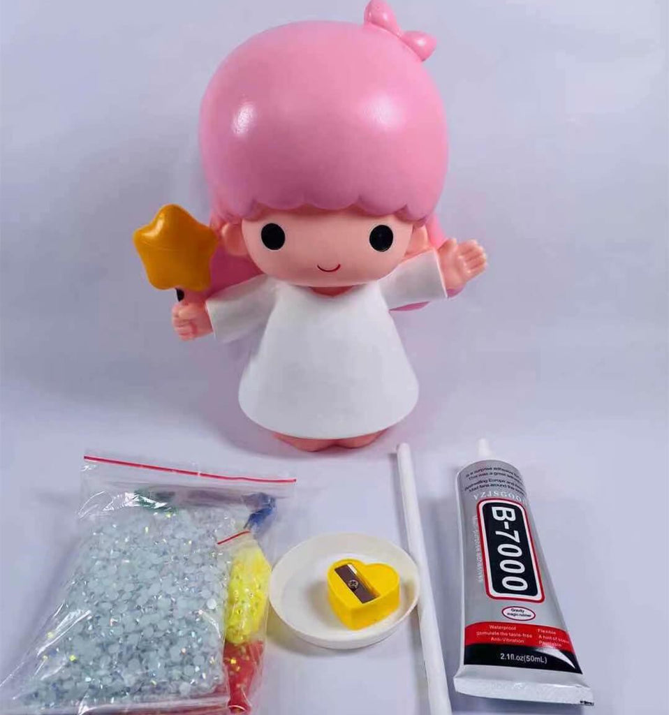 DIY Boy girl angels  (with glue tools) - Hibah-Diamond painting art studio