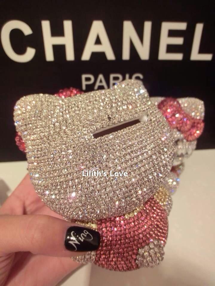 DIY car ornaments Crystal Hello Kitty (with glue tools) - Hibah-Diamond painting art studio