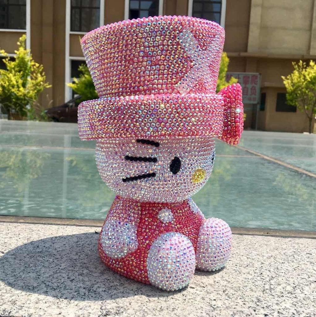 DIY Chopper Hat Hello Kitty  (with glue tools) - Hibah-Diamond painting art studio